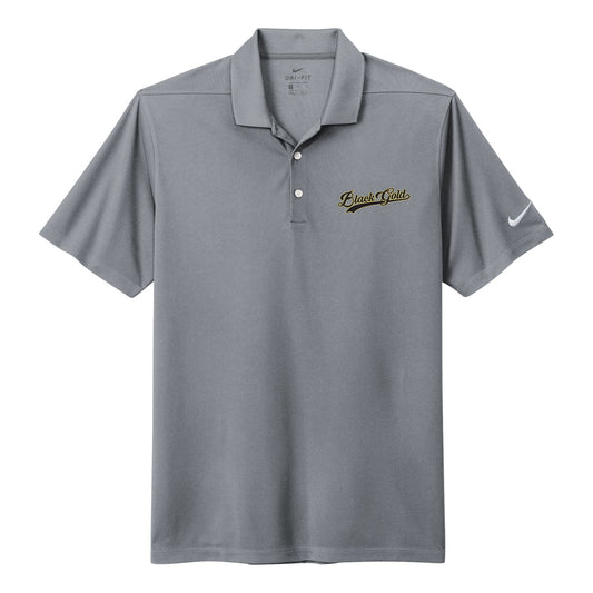 Black and Gold Script Nike Polo