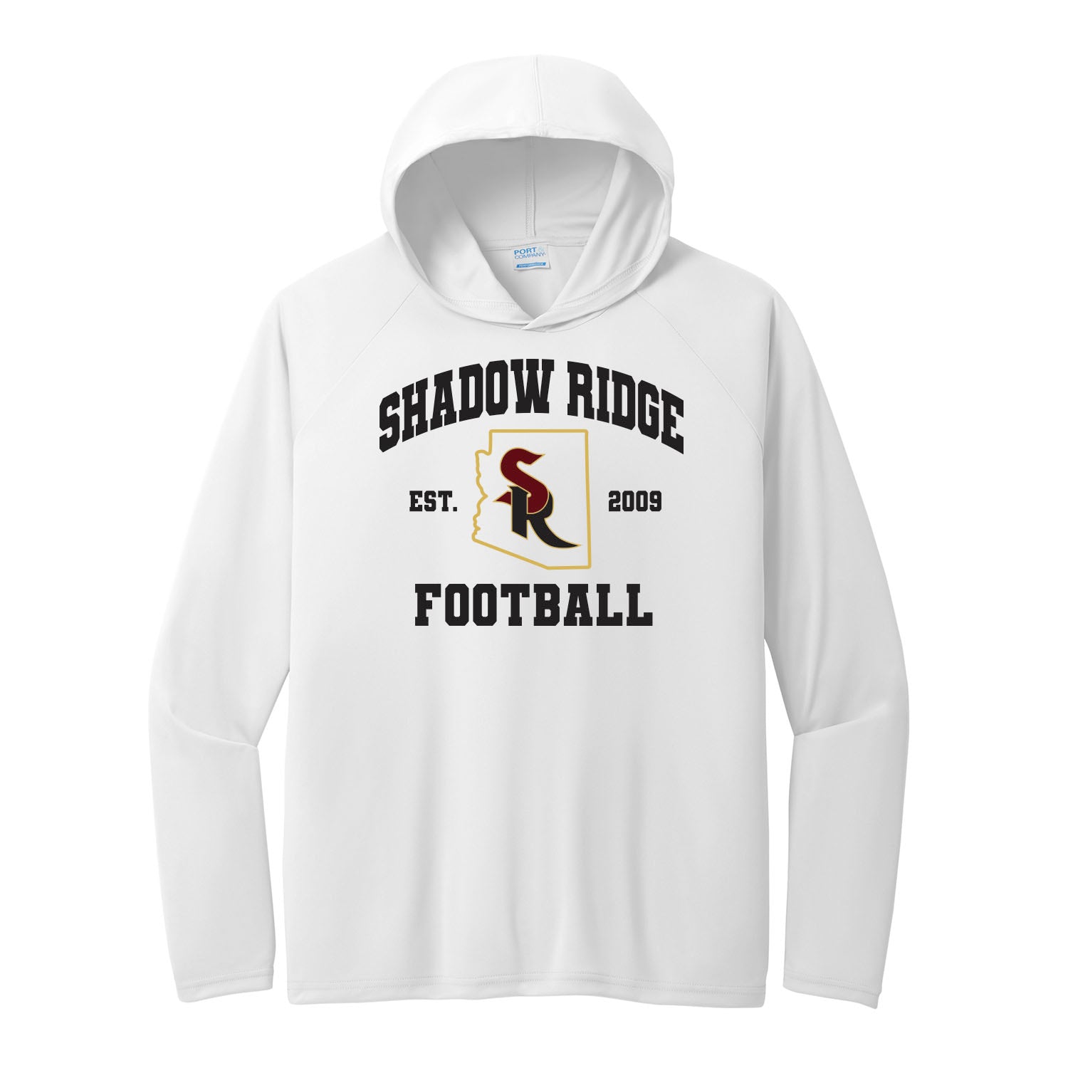Shadow Ridge Football State Performance Hooded Long Sleeve Tee