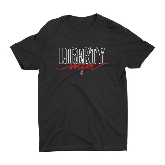 Liberty Script Soccer Unisex Tee