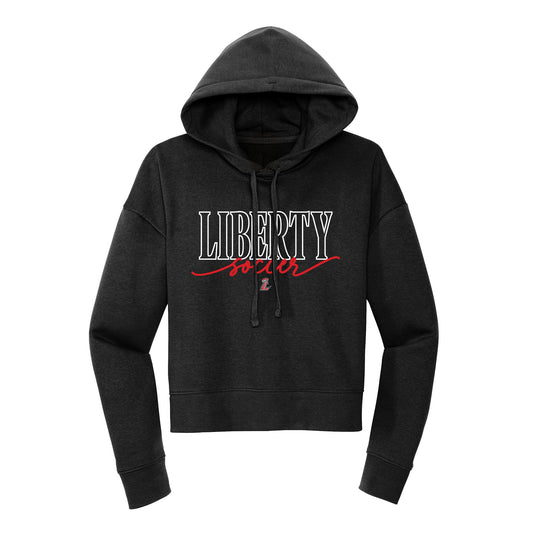 Liberty Script Soccer Cropped Hoodie