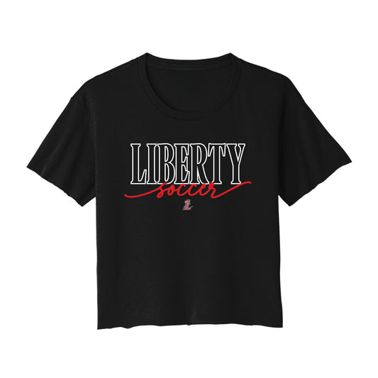 Liberty Script Soccer Cropped Tee