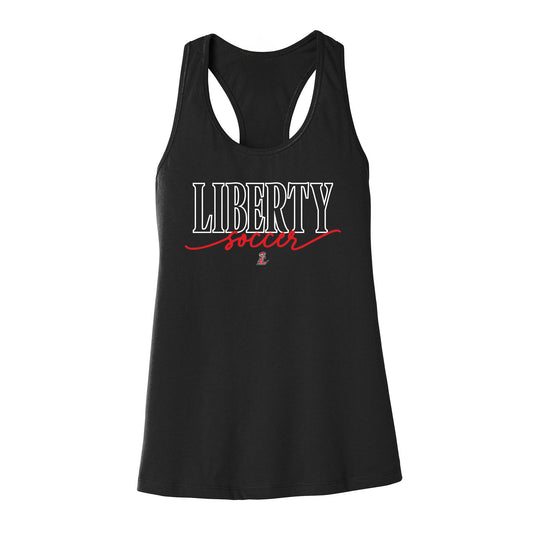 Liberty Script Soccer Racerback Tank