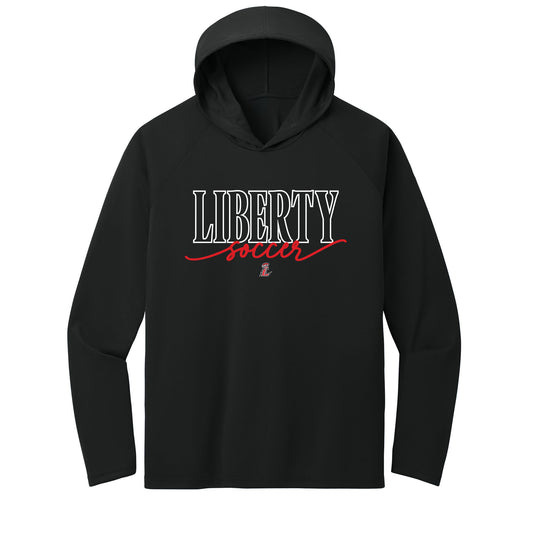 Liberty Script Soccer Performance Hooded Long Sleeve Tee