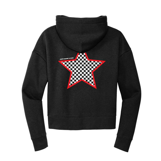 LA Dance Checkered Star Cropped Hoodie