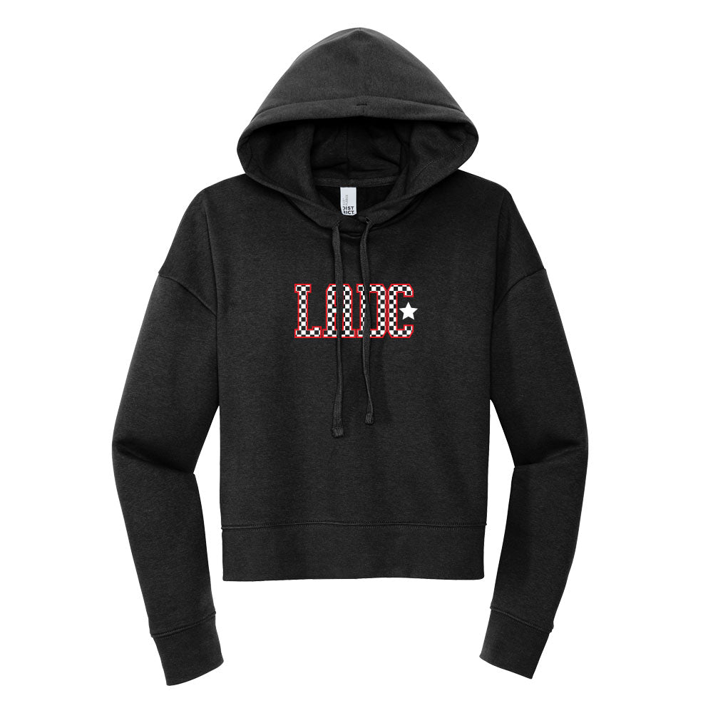 LA Dance Checkered Star Cropped Hoodie
