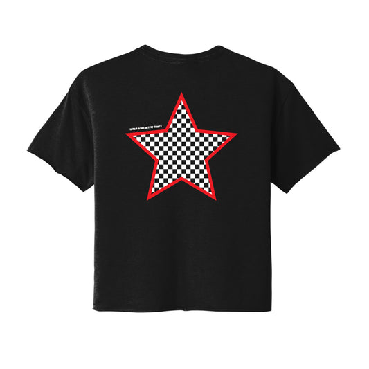 LA Dance Checkered Star Cropped Tee