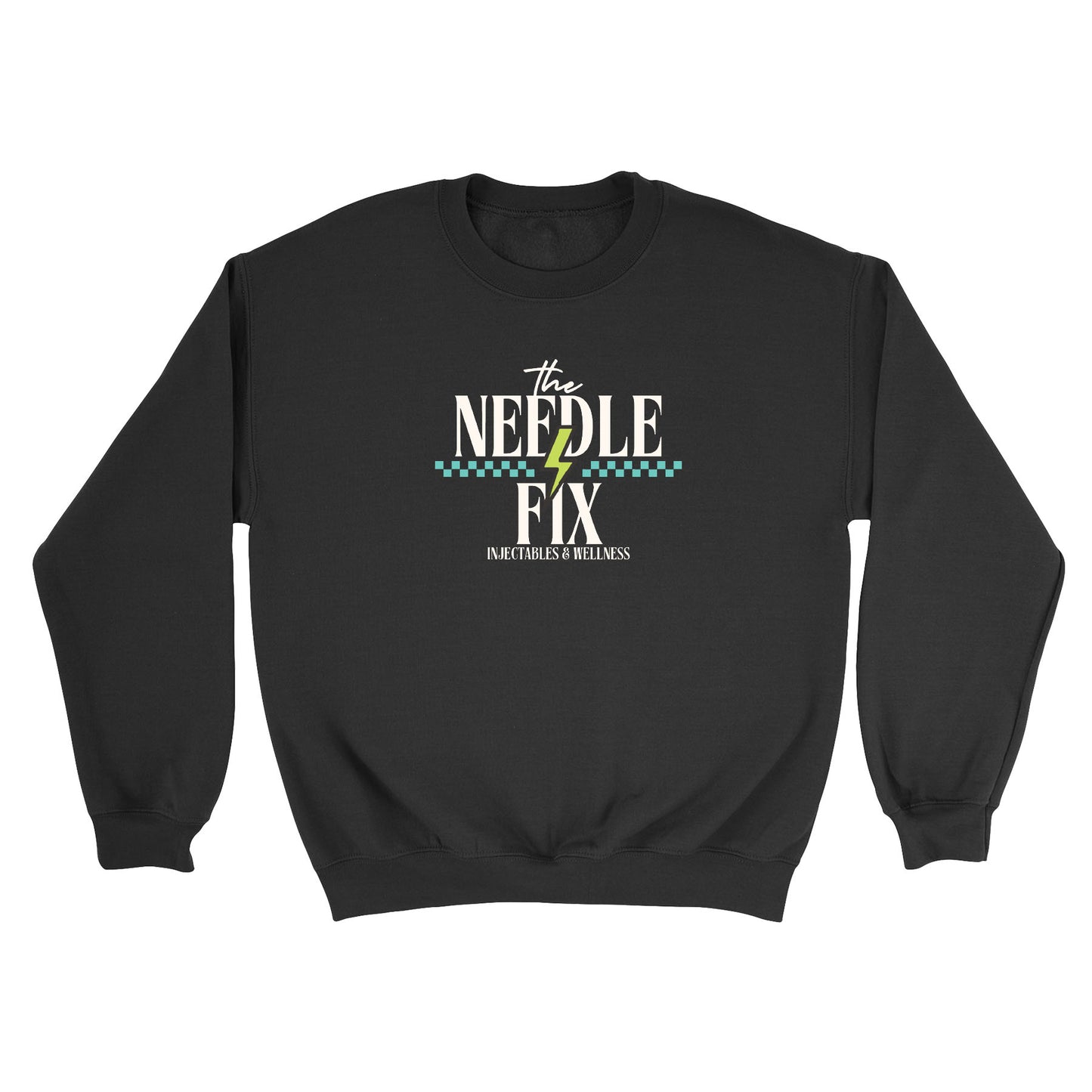 The Needle Fix Stacked Logo Unisex Crewneck Sweatshirt