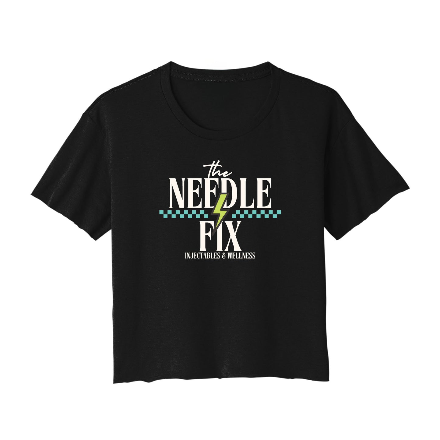 The Needle Fix Stacked Logo Cropped Tee