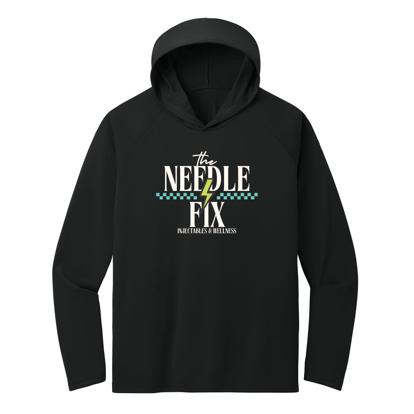 The Needle Fix Stacked Performance Hooded Long Sleeve Tee