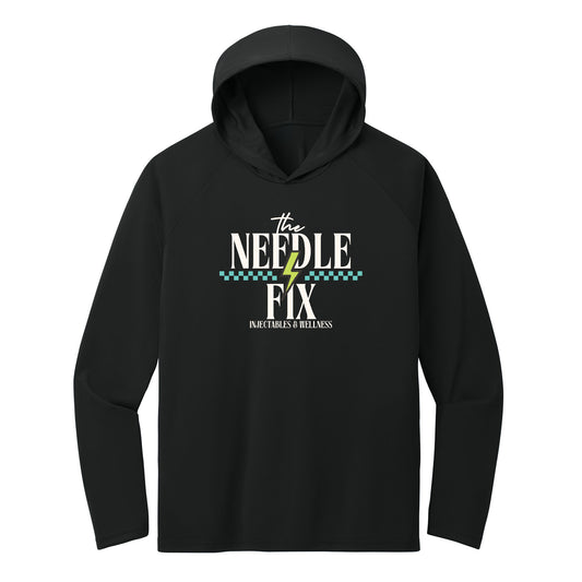 The Needle Fix Stacked Performance Hooded Long Sleeve Tee