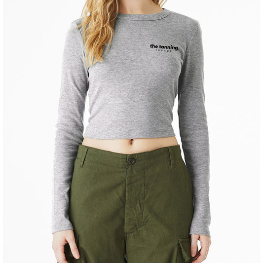The Tanning Lounge Womens Cropped Long Sleeve Tee