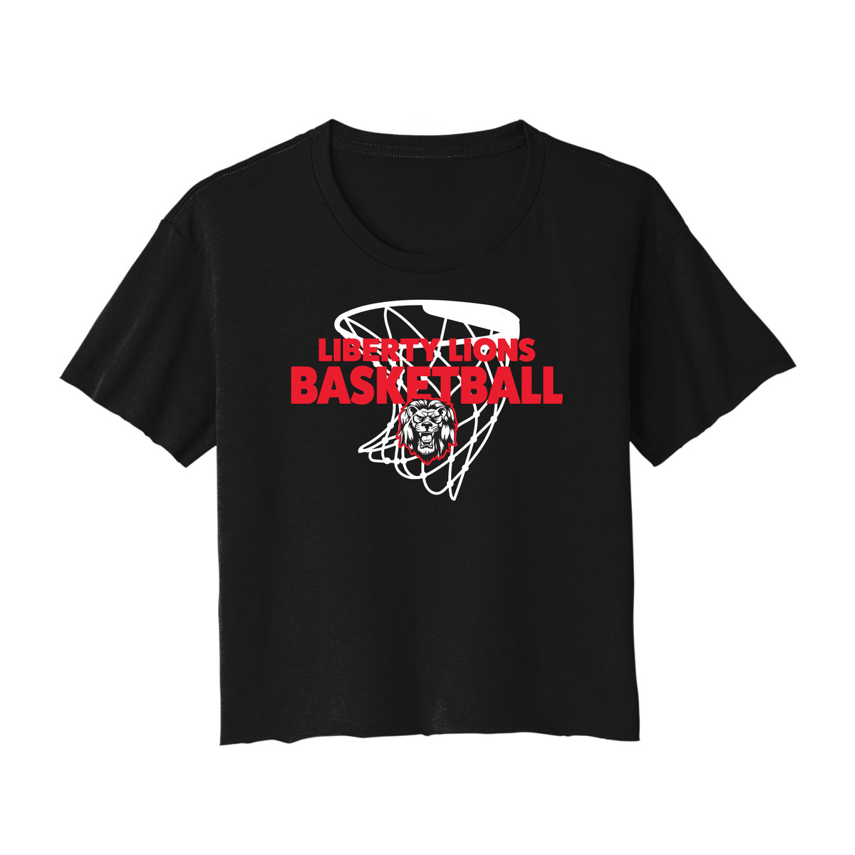 Liberty Lions Womens Basketball Net Cropped Tee