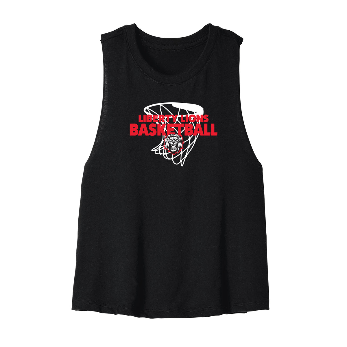 Liberty Lions Womens Basketball Net Cropped Racerback Tank