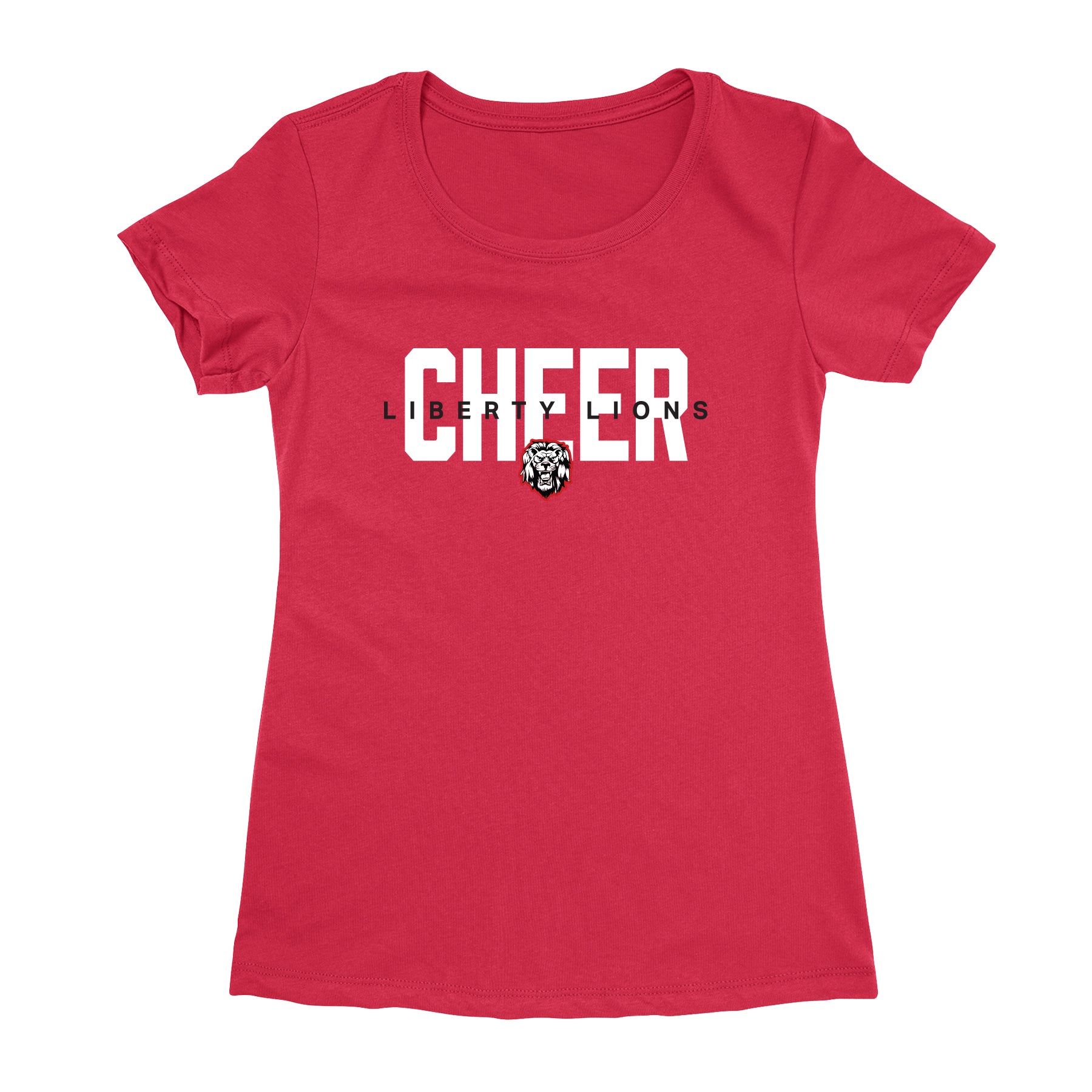 Liberty Lions Cheer Women's Fitted Tee