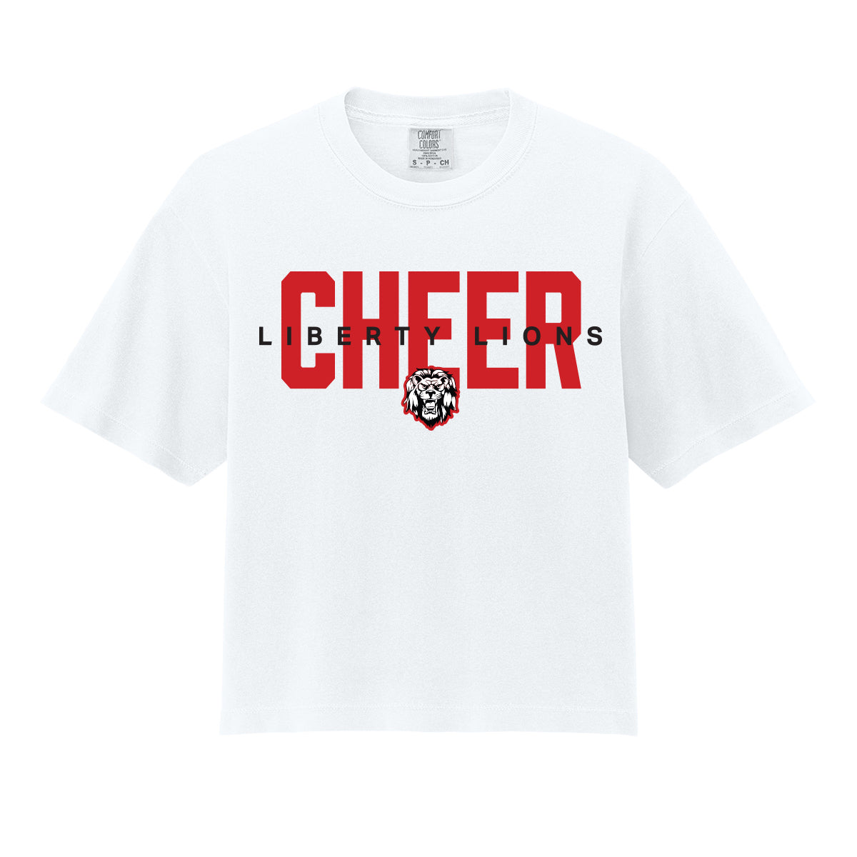 Liberty Lions Cheer Cropped Tee