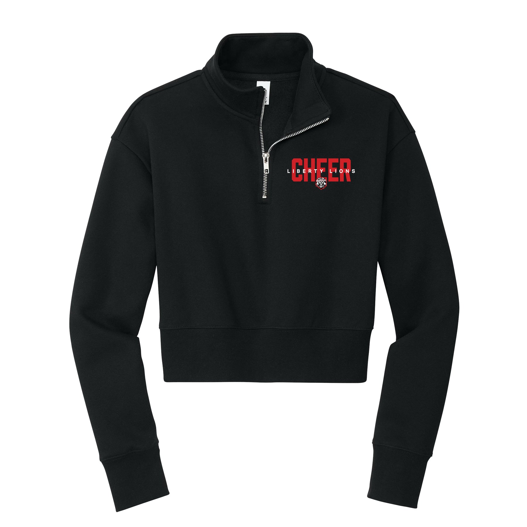Liberty Lions Cheer Cropped 1/4 Zip Fleece