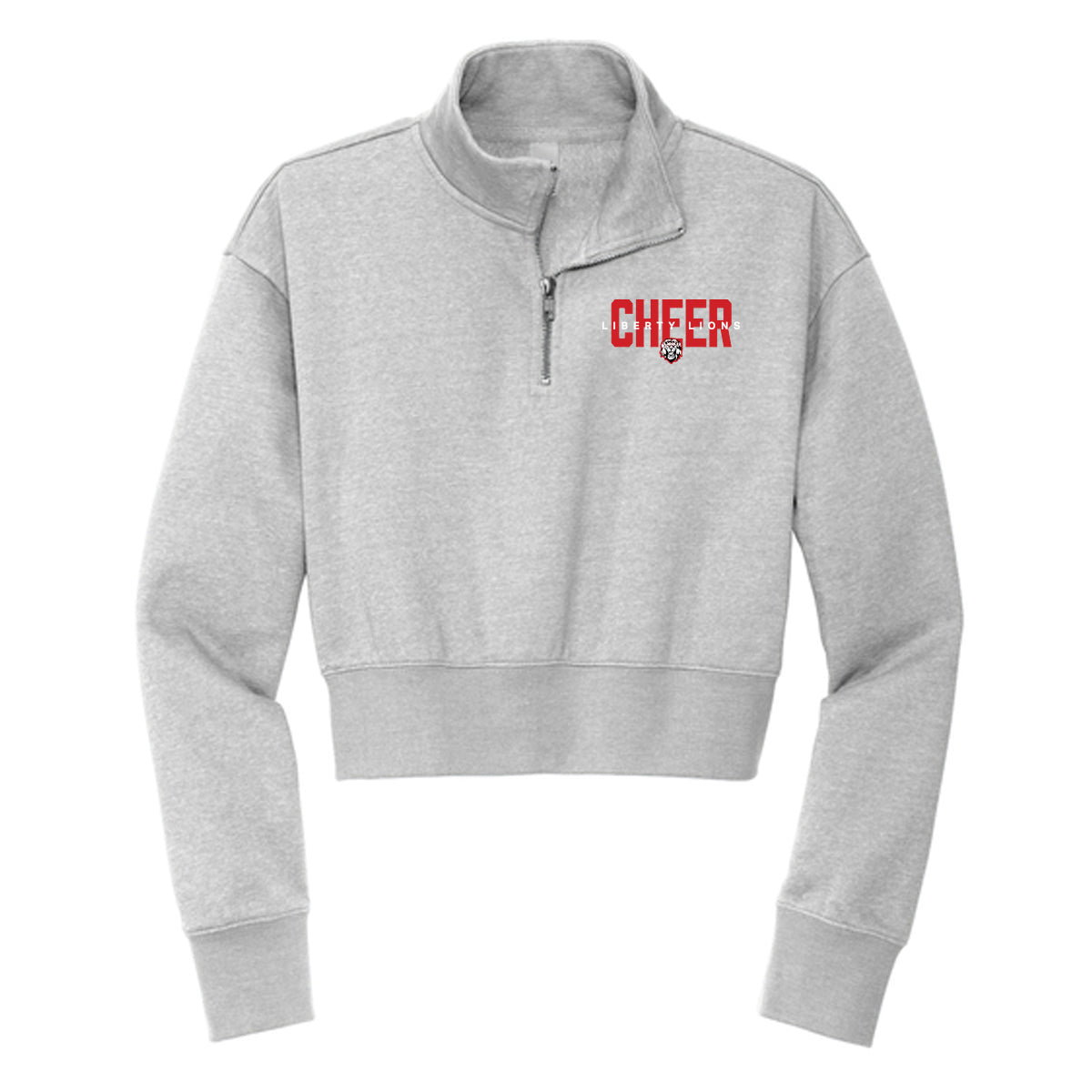 Liberty Lions Cheer Cropped 1/4 Zip Fleece
