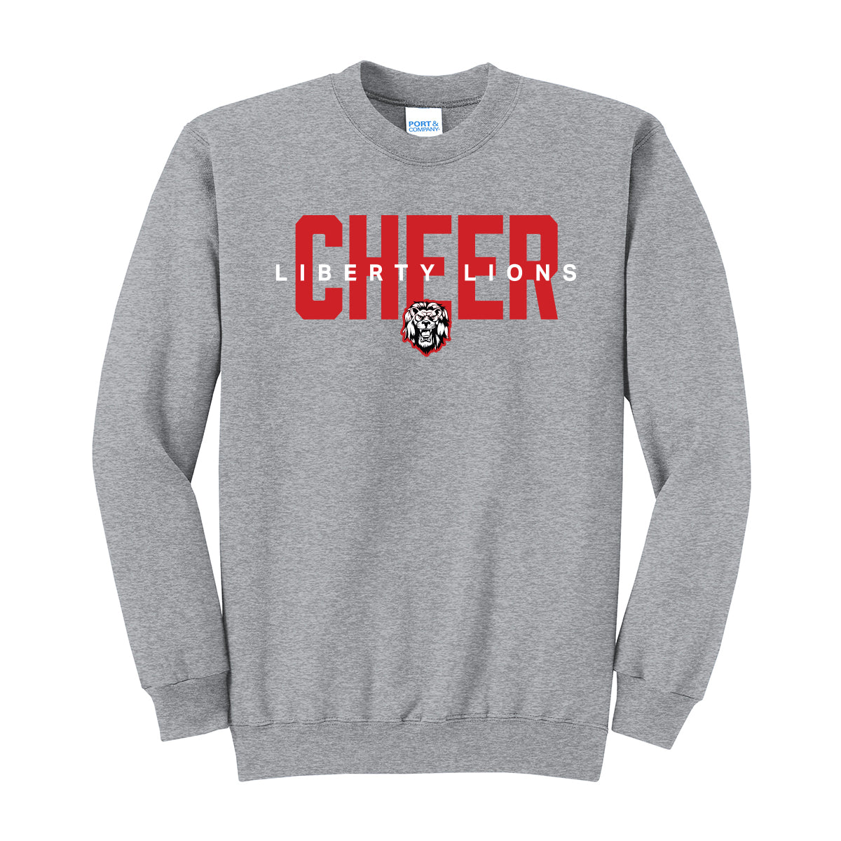 Liberty Lions Cheer Unisex Crewneck Sweatshirt