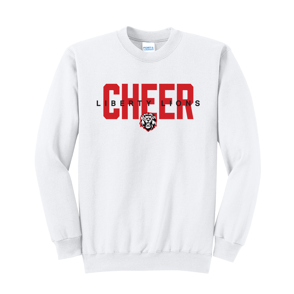 Liberty Lions Cheer Unisex Crewneck Sweatshirt