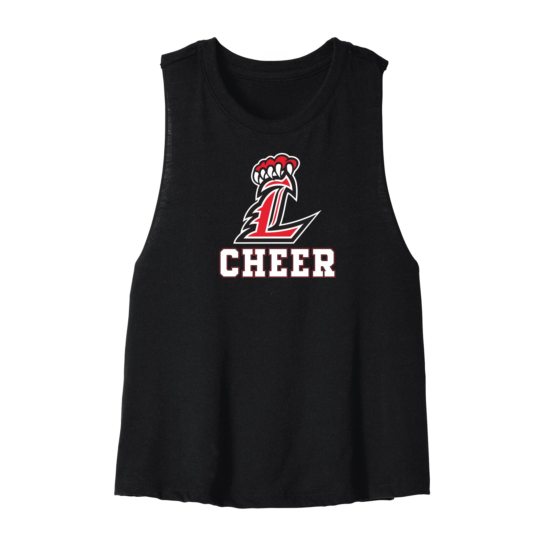 L Cheer Cropped Racerback Tank