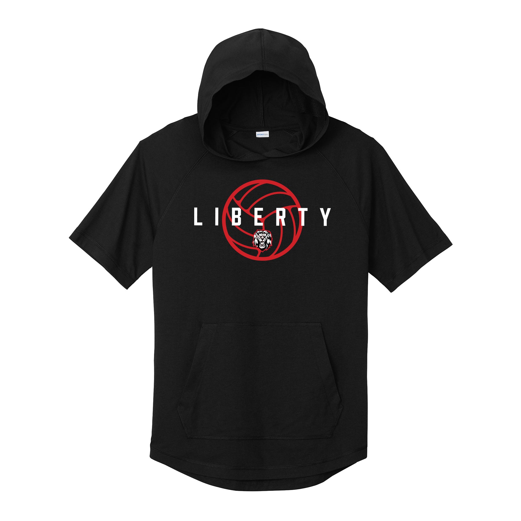 Liberty Volleyball Ball Hooded Short Sleeve Tee