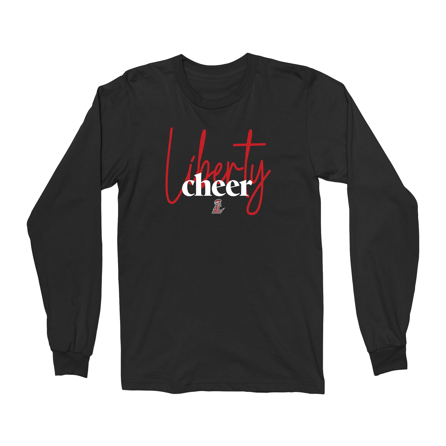 Liberty Cheer Script Unisex Long Sleeve Tee
