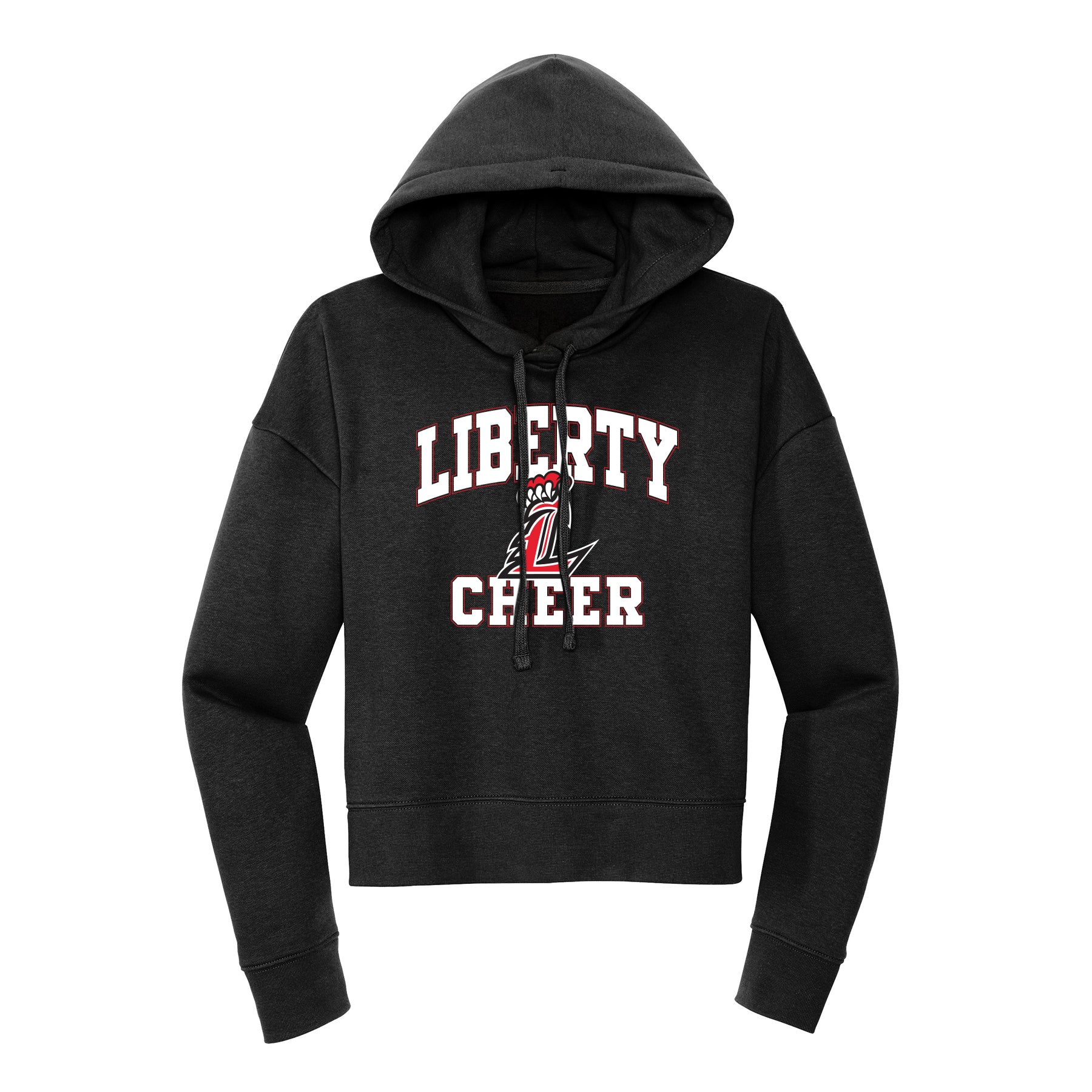 Liberty Cheer Curved Cropped Hoodie