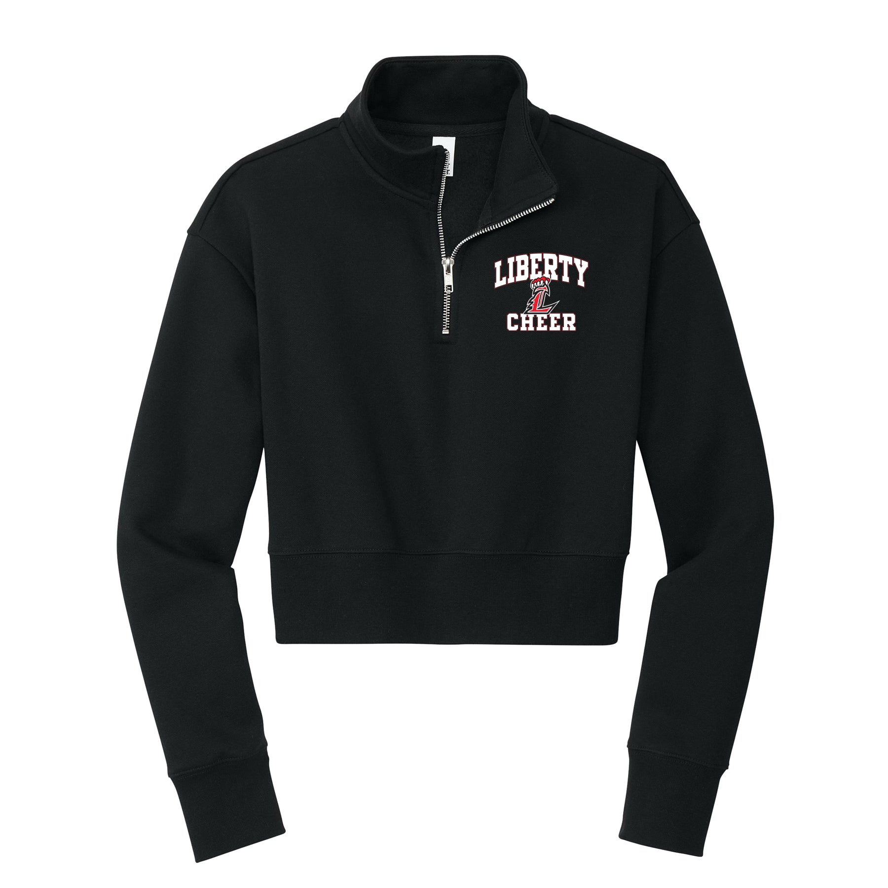 Liberty Cheer Curved Cropped 1/4 Zip Fleece