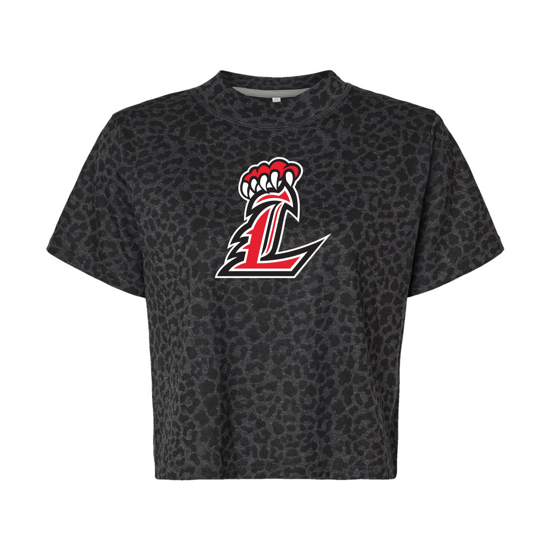 Leopard Liberty Lions L Cropped Tee