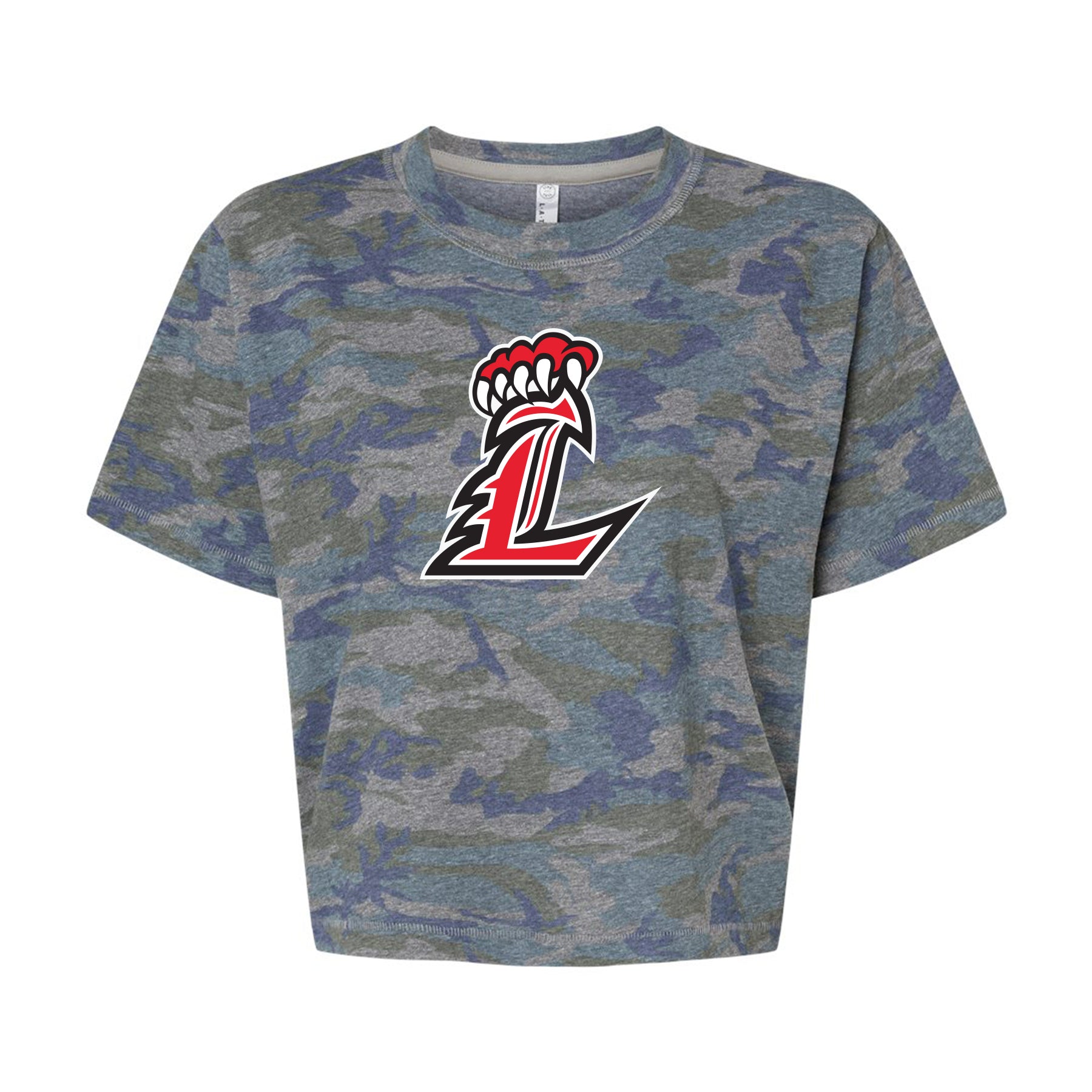Camo Liberty Lions L Cropped Tee
