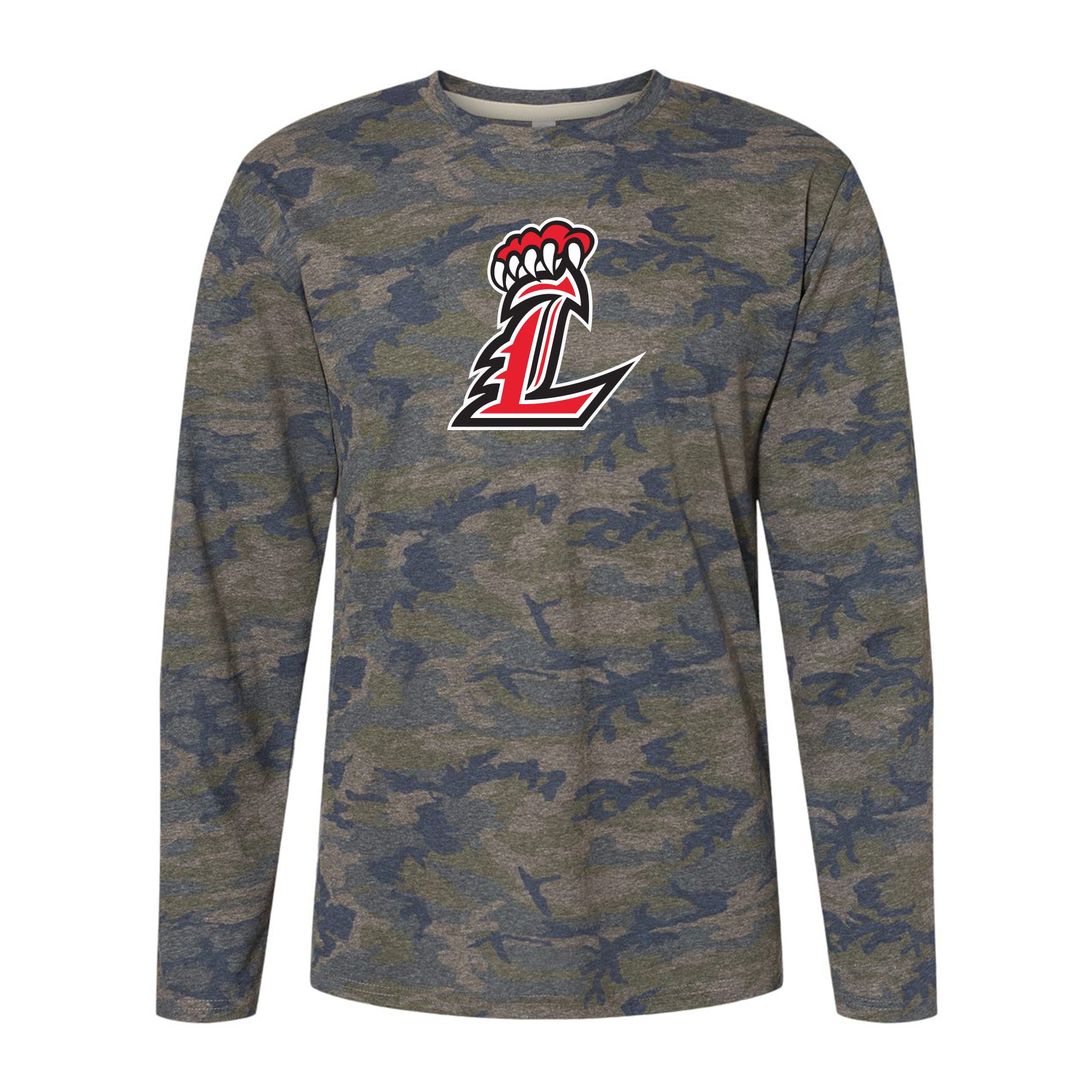 Camo Liberty Lions L Unisex Long Sleeve Tee