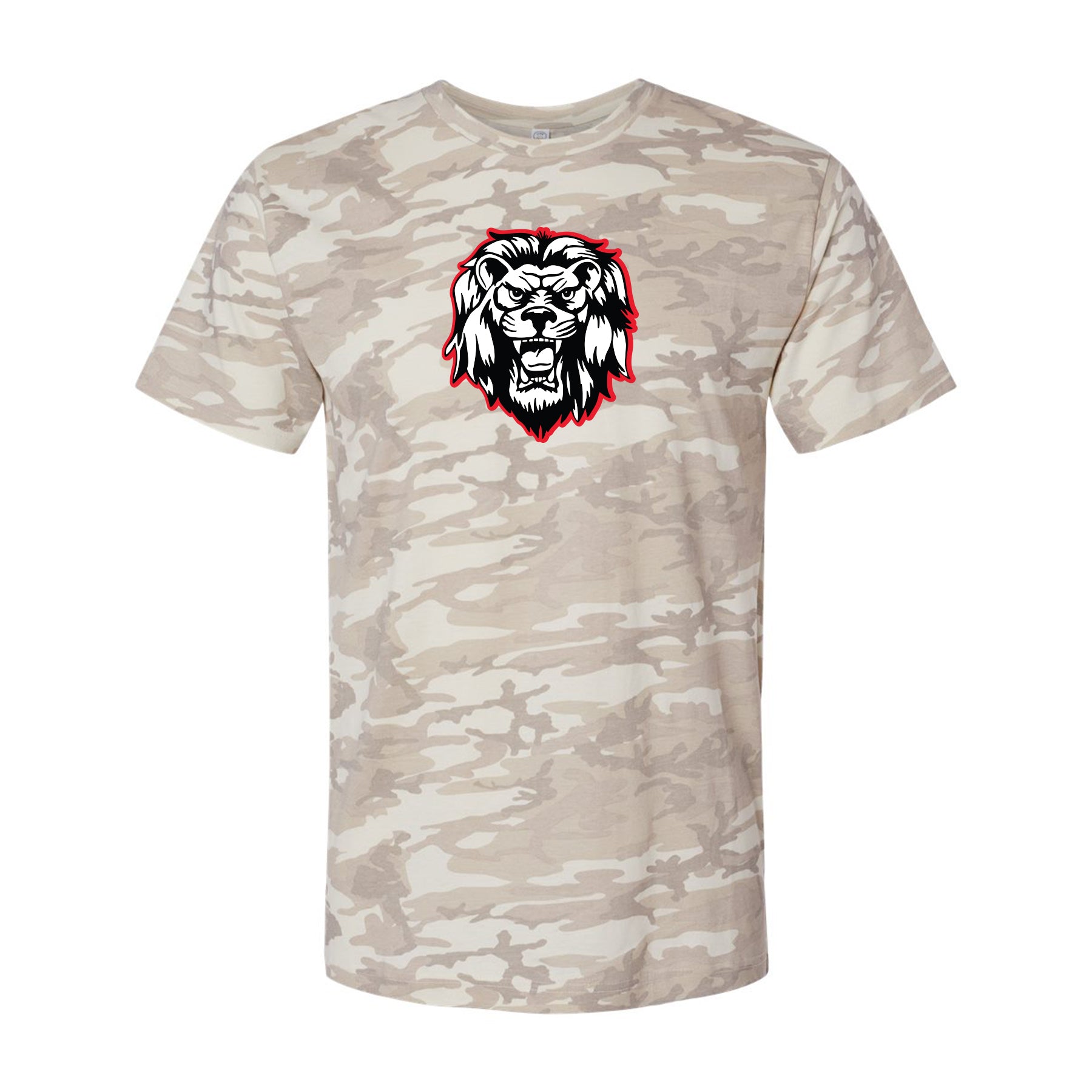 Camo Liberty Lion Mascot Unisex Tee