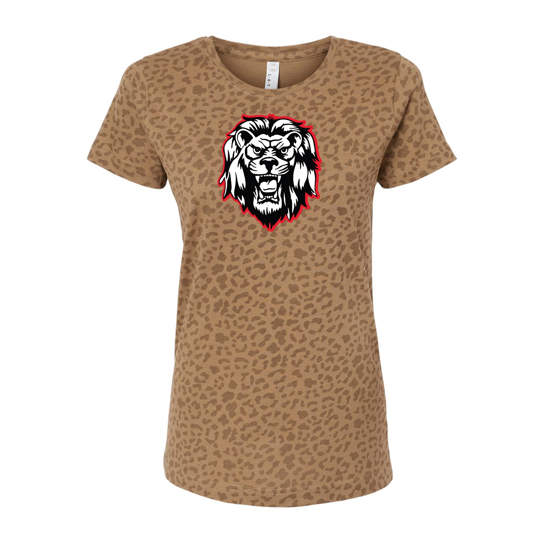 Leopard Liberty Lion Mascot  Women's Fit Tee