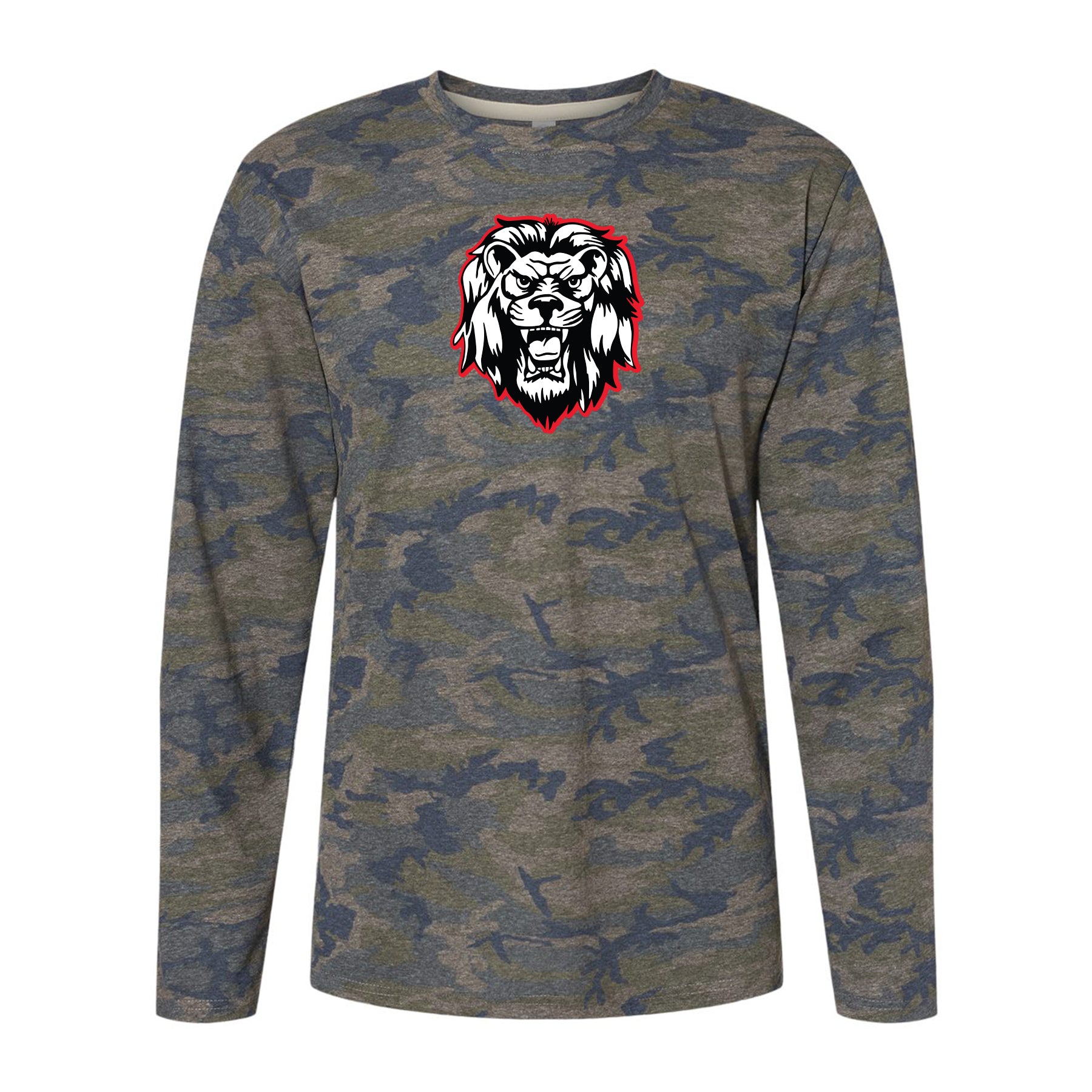 Camo Liberty Lion Unisex Long Sleeve Tee