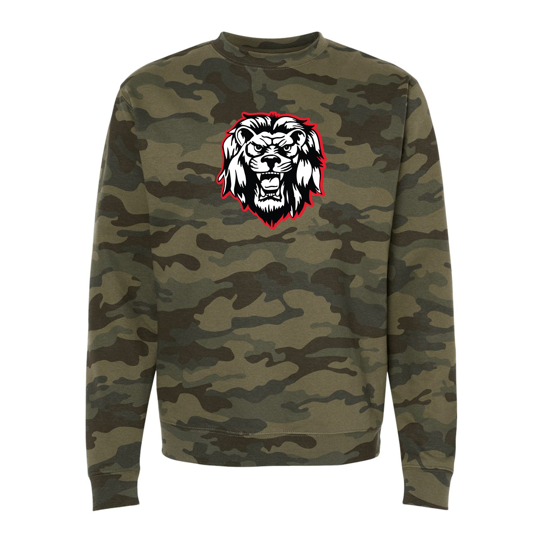 Camo Liberty Lion Unisex Crewneck Sweatshirt