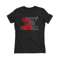 Liberty Lions Football Slash Women's Fitted Tee