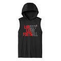 Liberty Lions Football Slash Unisex Hooded Sleeveless Tee