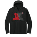 Liberty Lions Football Slash Performance Hooded Long Sleeve Tee