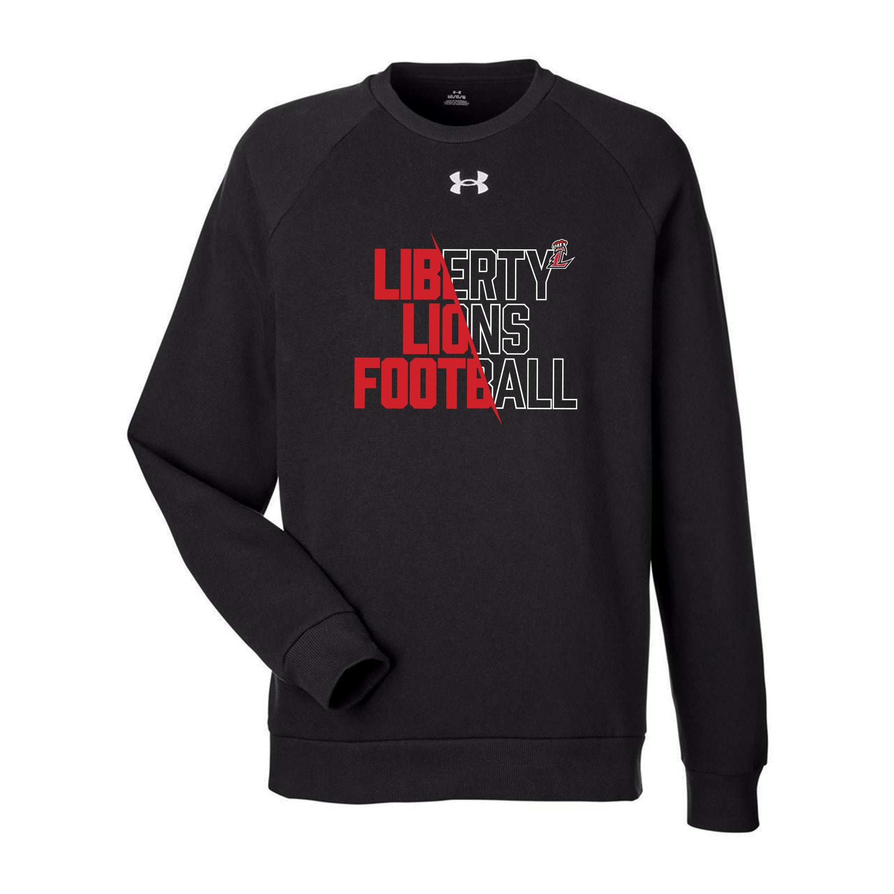 Liberty Lions Football Slash Under Armour Crewneck Sweatshirt