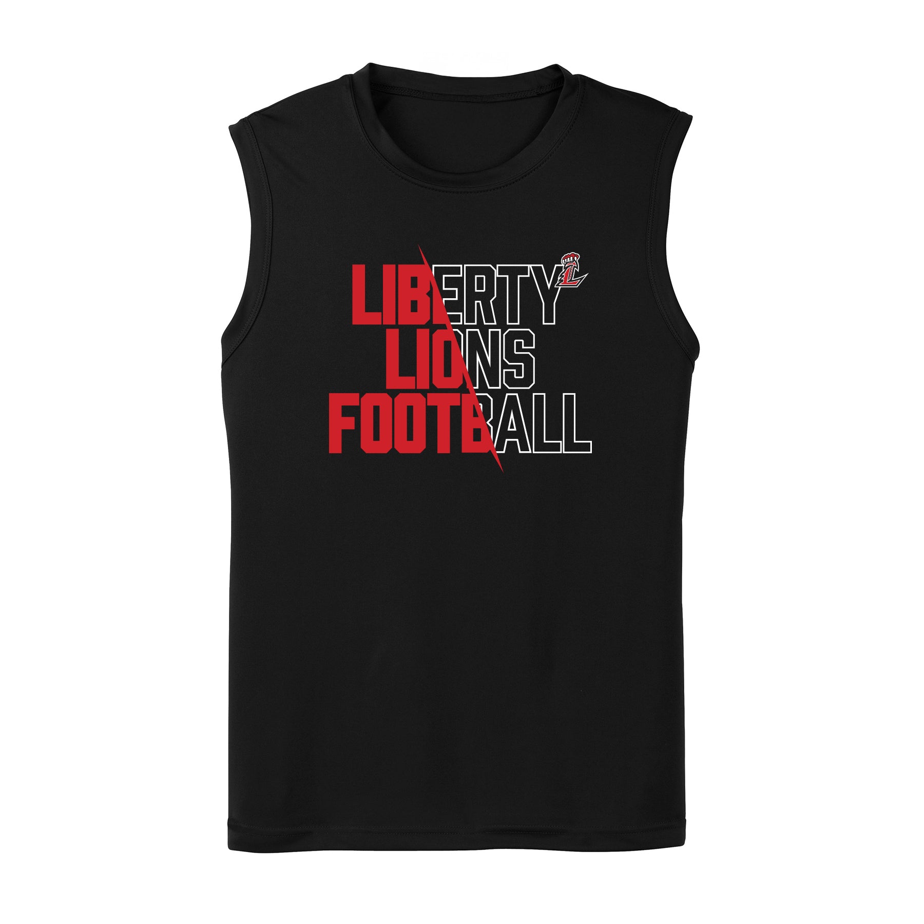 Liberty Lions Football Slash Performance Sleeveless Tank