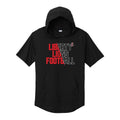 Liberty Lions Football Slash Hooded Short Sleeve Tee