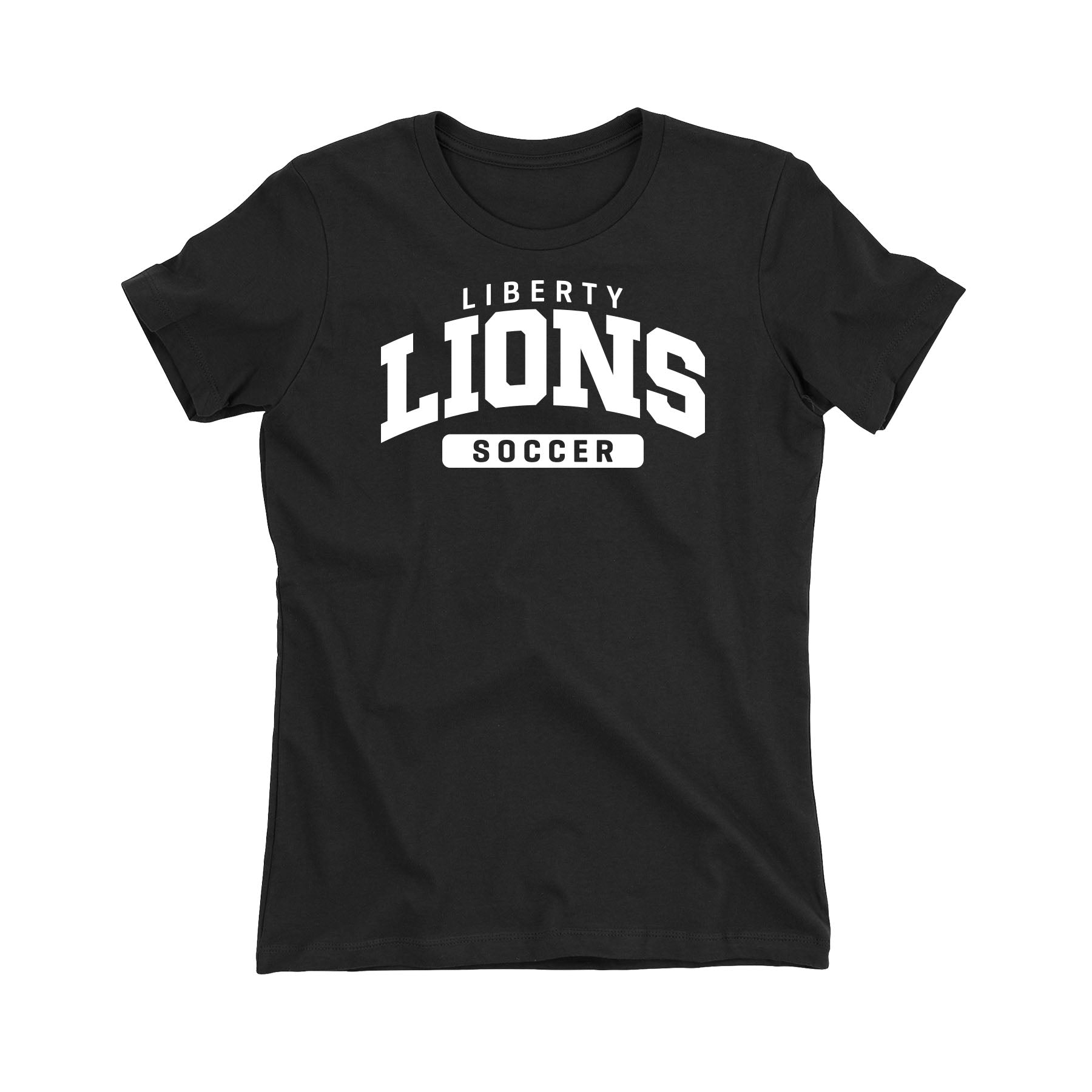 Liberty Lions Soccer Curved Women's Fit Tee