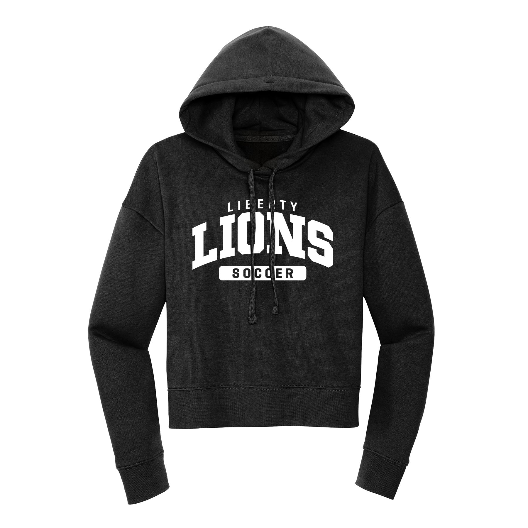 Liberty Lions Soccer Curved Cropped Hoodie