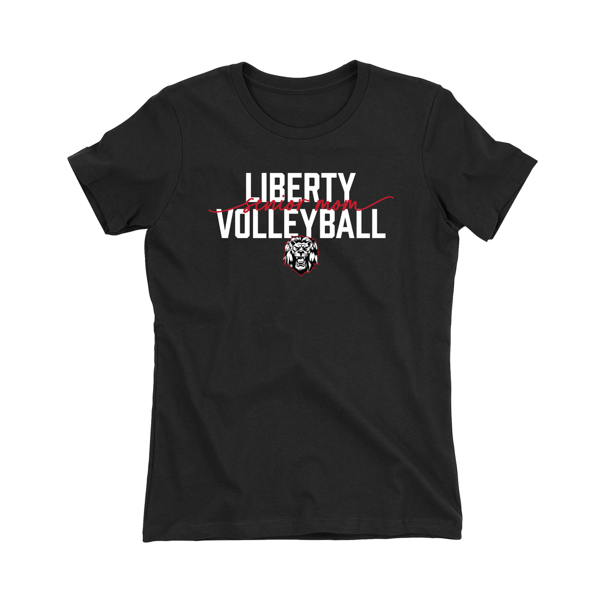Liberty Senior Volleyball Mom Women's Fitted Tee