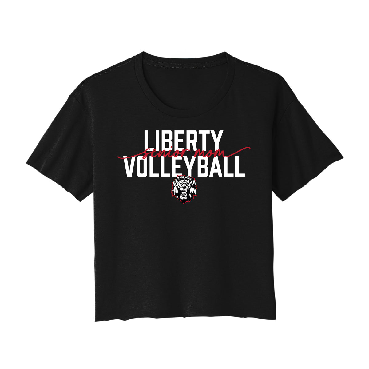 Liberty Senior Volleyball Mom Cropped Tee