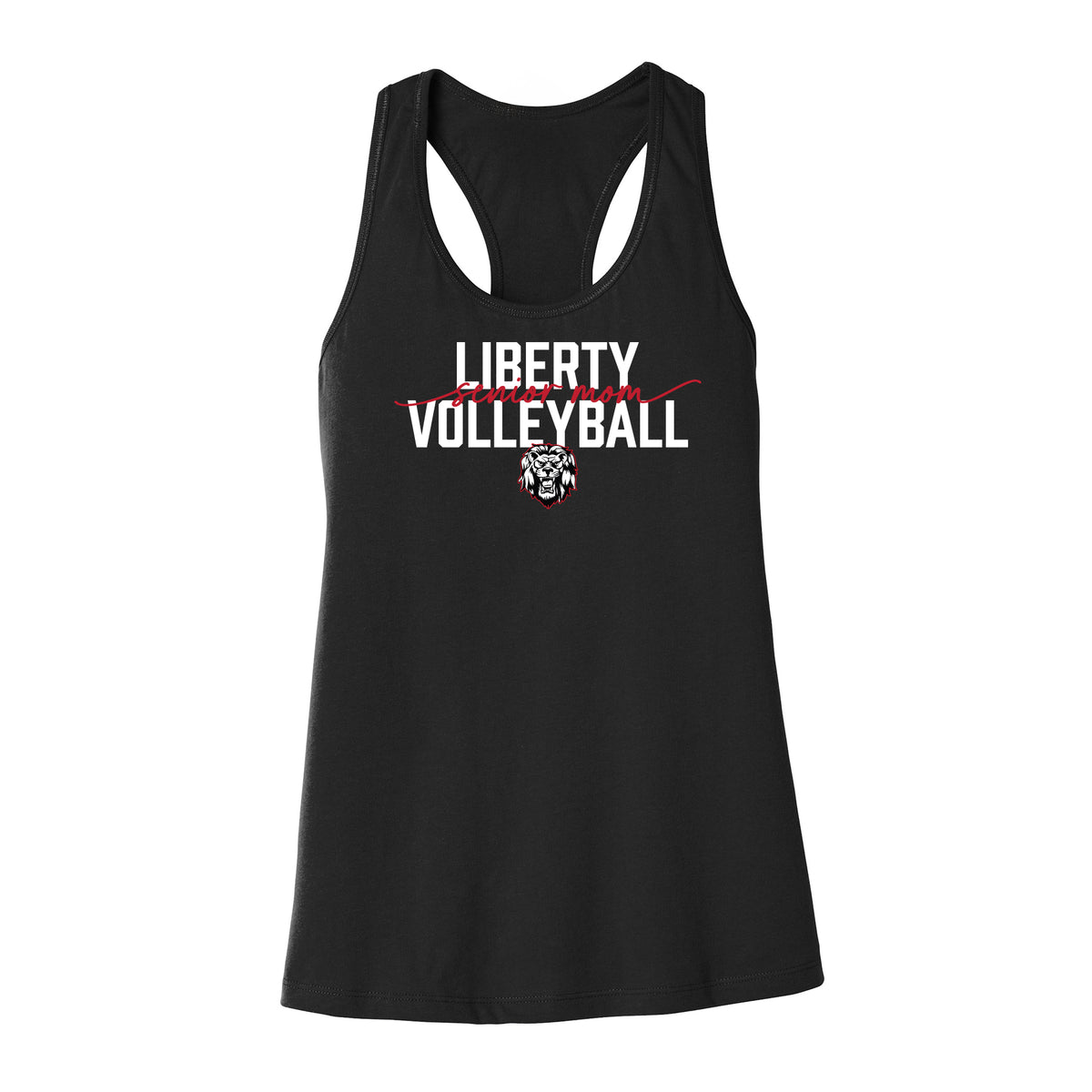 Liberty Senior Volleyball Mom Racerback Tank