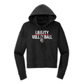 Liberty Senior Volleyball Mom Cropped Hoodie