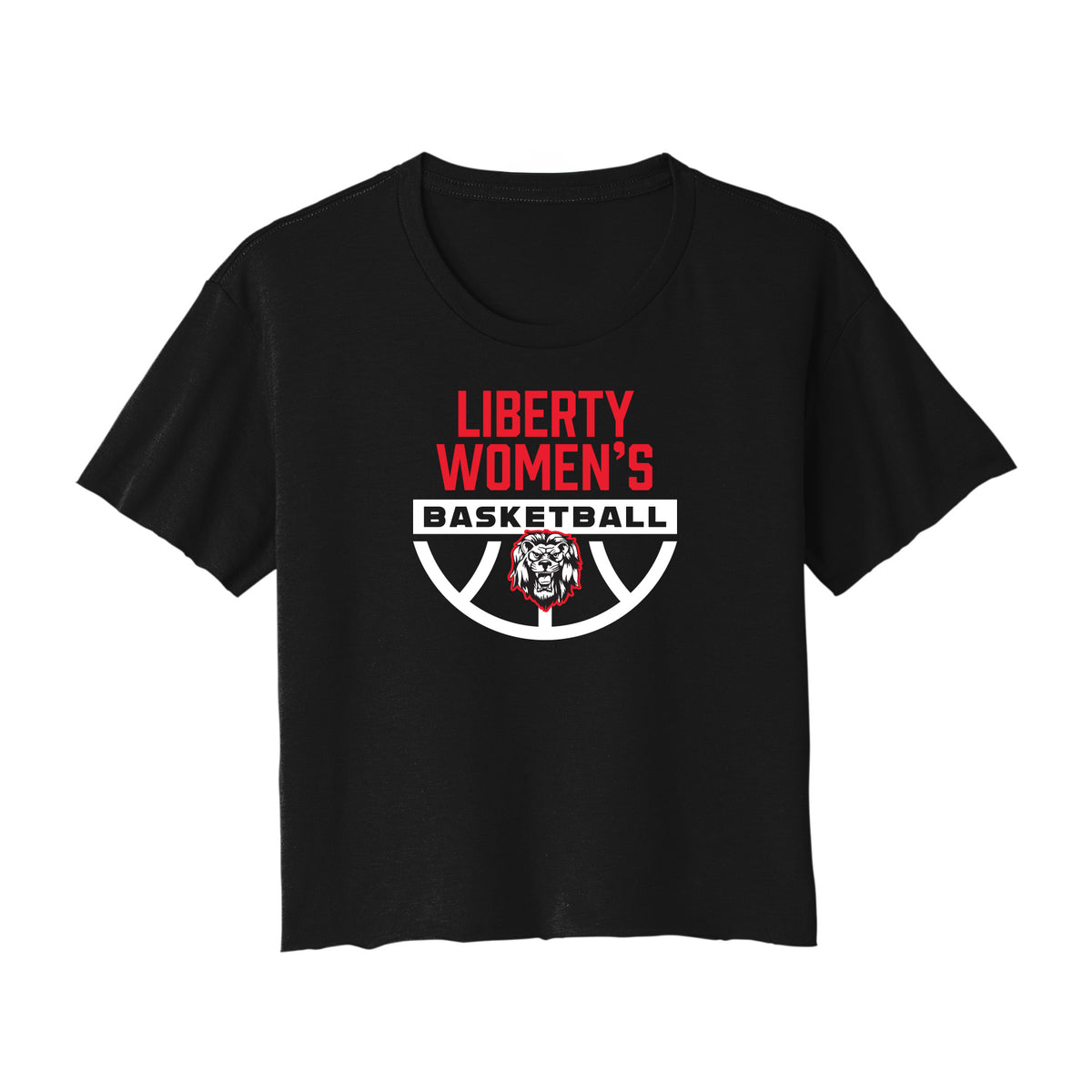 Liberty Lions Womens Basketball Cropped Tee