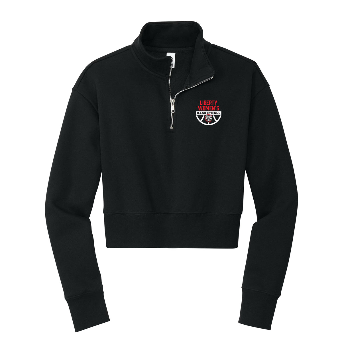 Liberty Lions Womens Basketball Cropped 1/4 Zip Fleece