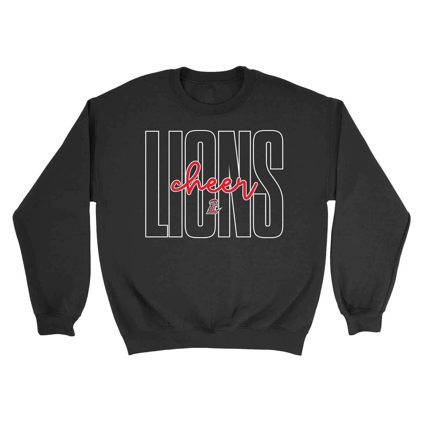 Lions Cheer Outline Unisex Crewneck Sweatshirt